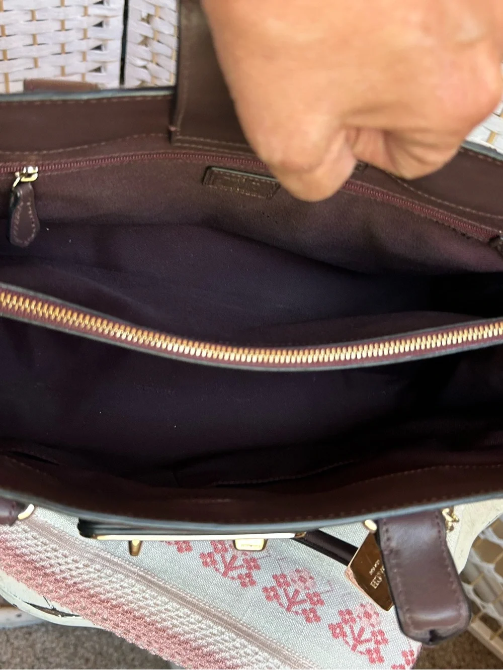 COACH Swagger Carryall 36488 OXBLOOD Pebble Leather Satchel Purse Bag Tote